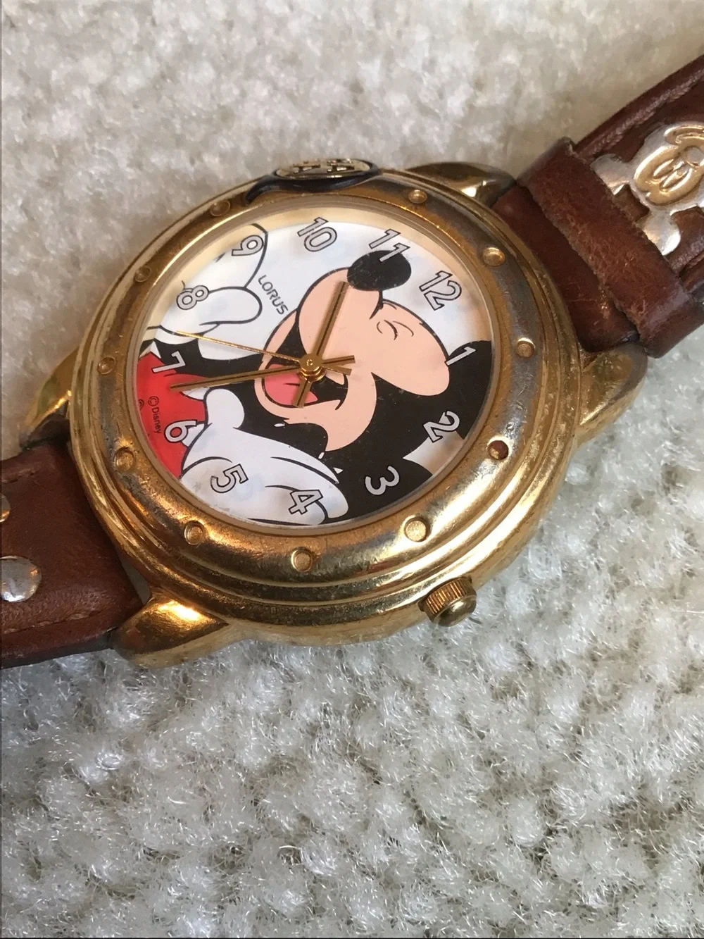 Vintage Lorus Laughing Mickey Mouse Watch V528-X001